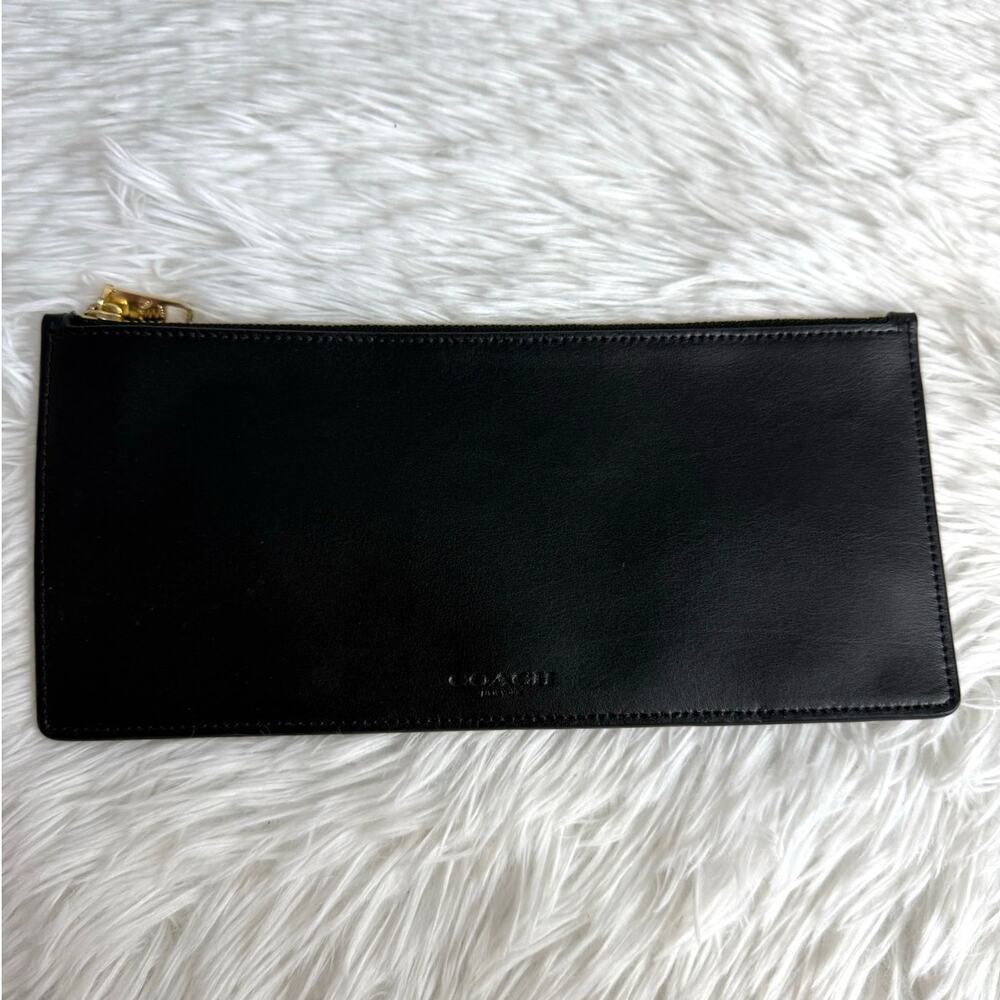 COACH Black Slim Case Pouch